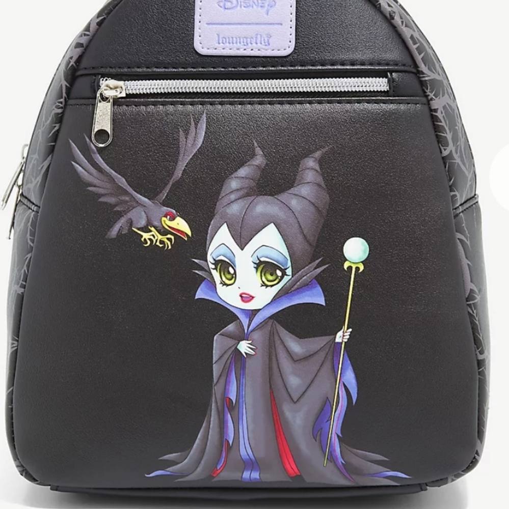 NWT Loungefly Maleficent Mini Backpack - Picture 7 of 12